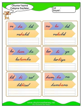 B sesi Çalışma Sayfaları